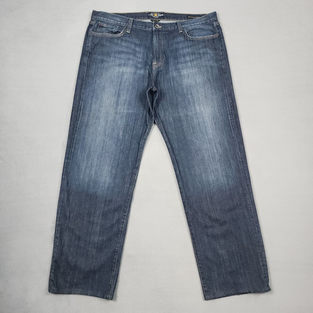 Lucky Brand 361 Jeans Mens 42x36 Blue Straight Leg Vintage Relaxed Fit